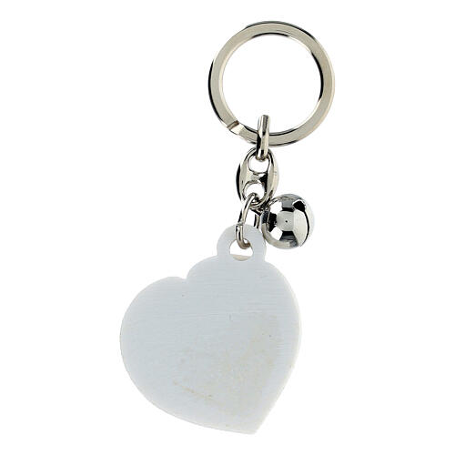 Resin key ring with Tree of Life and little bell, 4 in 2