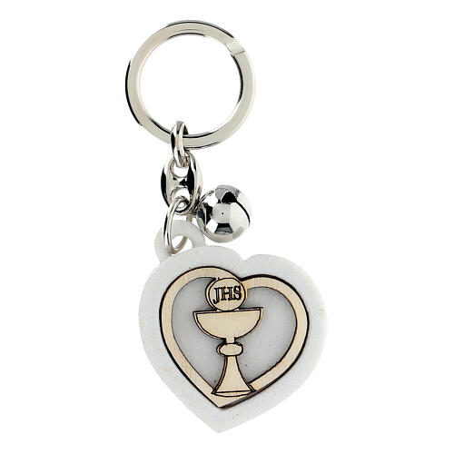 Resin key ring with chalice and little bell, 4 in 1