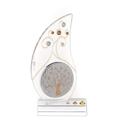 Flame-shaped favour with Tree of Life, 4 in 1