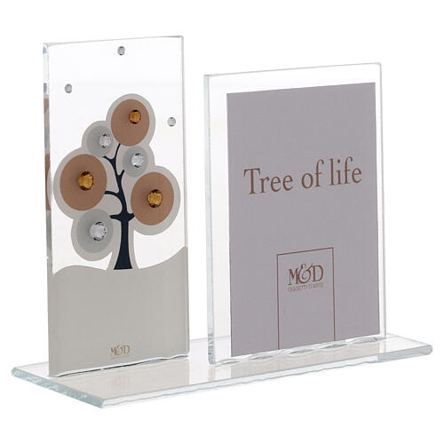 Glass picture frame with Tree of Life, 3.5x2.5 in 2