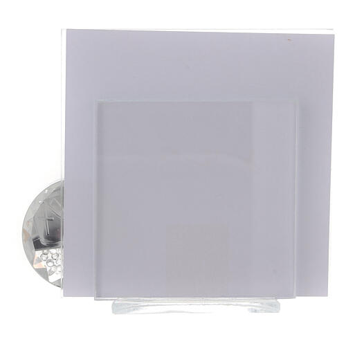 Glass picture frame with sun and Confirmation symbols 4x4 in 4