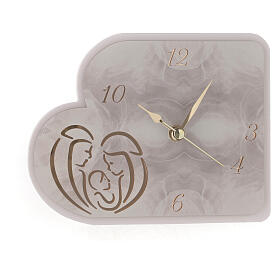 Uhr aus Harz Heilige Familie, 15 cm