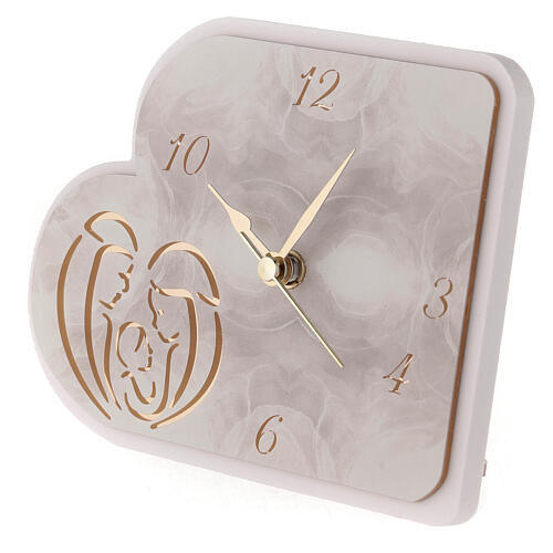 Resin clock with Holy Family 7 in 2