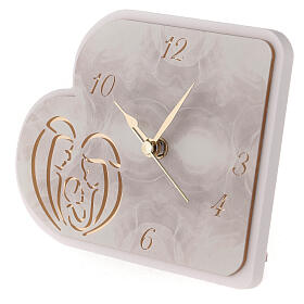 Horloge Sainte Famille résine 15 cm