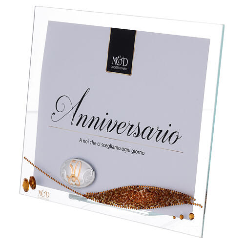 Glass picture frame for 50th anniversary, 10x8 in 2
