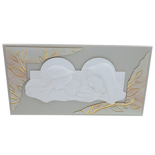Resin headboard with Holy Family 28x16 in 3