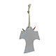 First Communion hanging favour, white stylised cross, 2.5 in s3