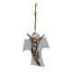 Communion favor hanging stylized white cross 6 cm s2