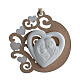 Coração de parede com Sagrada Família 5 cm casamento s1