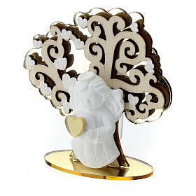 Profumatore albero vita angelo legno 8 cm bomboniera Battesimo
