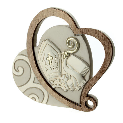 Heart-shaped favour with Confirmation symbols, 3 in 2