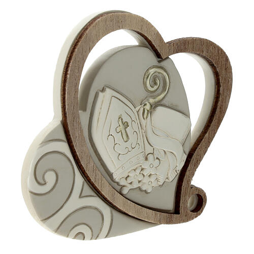 Heart-shaped favour with Confirmation symbols, 3 in 3