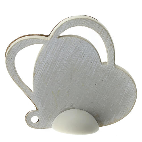 Heart-shaped favour with Confirmation symbols, 3 in 4