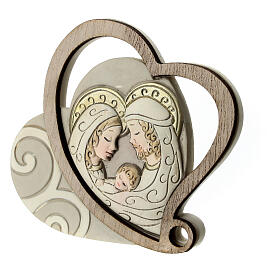 Icona Matrimonio Sacra Famigli cuore marmo 7 cm