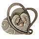 Icona Matrimonio Sacra Famigli cuore marmo 7 cm s1