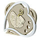 Heart-shaped favour with Confirmation symbols, white and taupe, 4 in s2