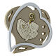 Heart-shaped favour with Confirmation symbols, white and taupe, 4 in s3