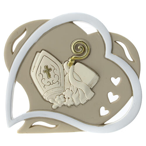 Confirmation favor icon with hearts 10 cm 1