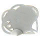 Heart-shaped wedding favour with Holy Family, white and taupe, 4 in s4