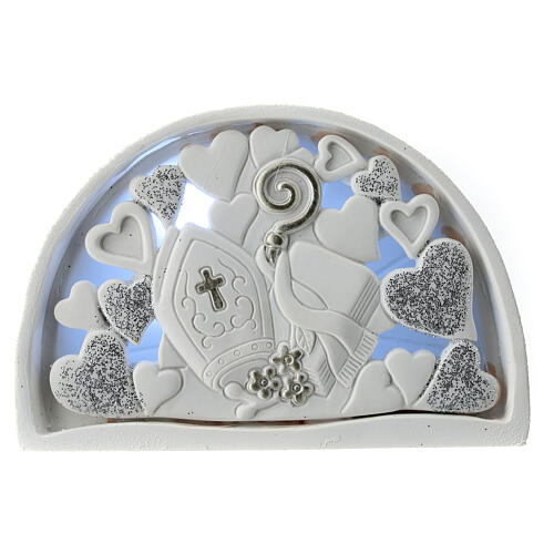 Lighted Confirmation favor with hearts and symbols 8 cm 1