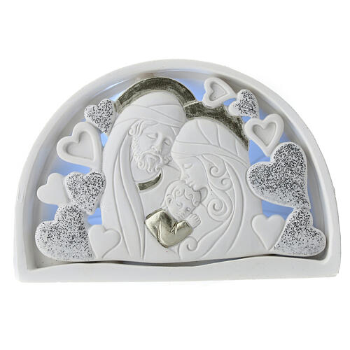 Illuminated wedding souvenir with Holy Family, 3 in 1