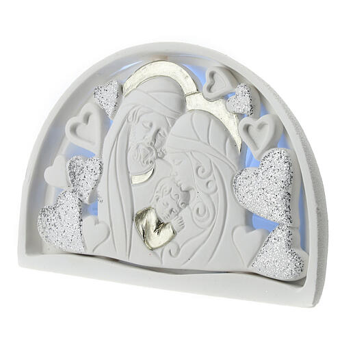 Illuminated wedding souvenir with Holy Family, 3 in 2