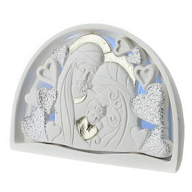 Bomboniera Matrimonio marmo Sacra Famiglia illuminata 8 cm