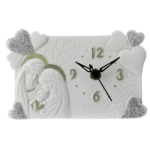 Wedding favour, standing clock with Holy Family, 3.5 in 1