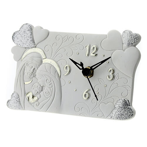 Wedding favour, standing clock with Holy Family, 3.5 in 2