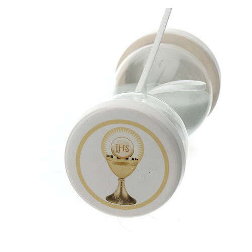 Hourglass favor for Communion white chalice 10 cm 4