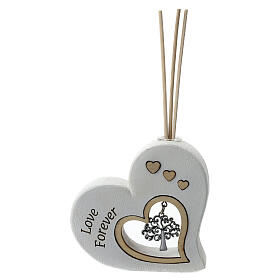 Wooden heart reed diffuser favor 10 cm