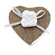 Heart-shaped box for wedding favours, Holy Family, fabric, 9 in s3