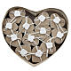 Pudełko serce tkanina 22 cm zestaw 12 pojemników na cukierki weselne, dek. Święta Rodzina s5
