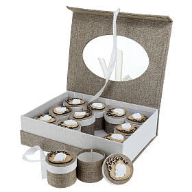 Box for First Communion favours, 12 pieces, fabric, 8 in