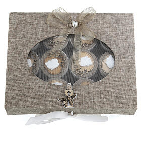 Box set of 12 sugared almonds holders for Communion 20 cm