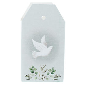 Confirmation box with dove, 3x2.5x1.5 in