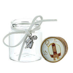 Glass jar, Confirmation favour, 2.5x1.5x1.5 in