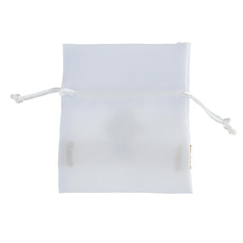 Geschenksäckchen mit Ziehband, Weiß, Erstkommunion, 12x10 cm 3