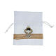 Fabric bag for Communion favours, chalice and JHS, 5x4 in s1