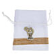 Fabric bag for Confirmation favours, mitre and crozier, 5x4 in s1
