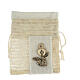 Geschenksäckchen mit Ziehband, Natur, Netzmuster, Erstkommunion, 10x8 cm s1