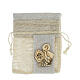 Geschenksäckchen mit Ziehband, Natur, Netzmuster, Firmung, 10x8 cm s1
