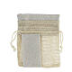 Beige net bag for Confirmation favours, mitre and crozier, 4x3 in s3