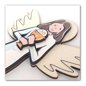 Wooden hanging favour, Angel of First Communion