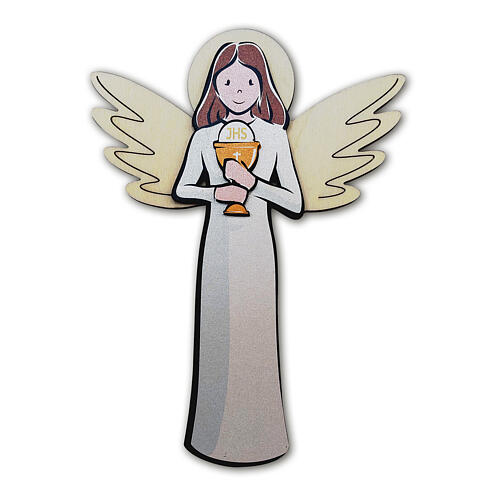 Wooden Angel for First Communion favor hanging 3