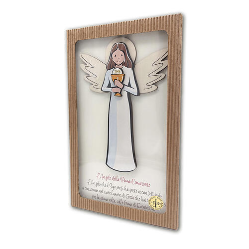 Wooden Angel for First Communion favor hanging 4