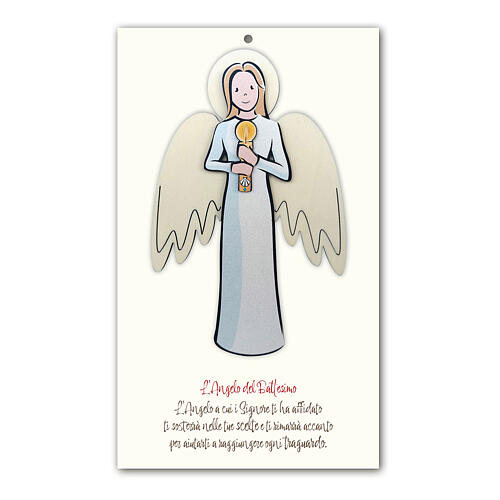 Wooden hanging favour, Angel of Baptism 1