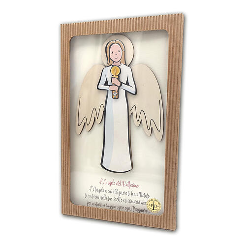 Wooden hanging favour, Angel of Baptism 4