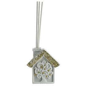 Air freshener, house with Tree of Life, religious favour, 3x3x1 in