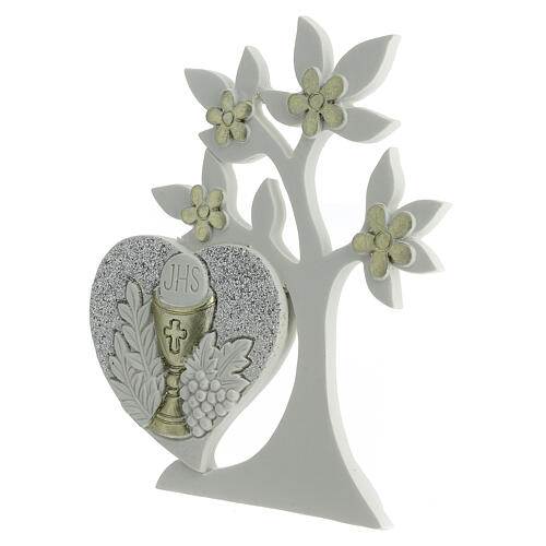 Tree-shaped favour with heart and chalice 5x4 in 3